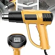 Paint Stripper Heat Gun Heat Gun Kit 140°F to 1112°F, with Anti-Scald Hand Protection Hot Air Gun, LCD Display, Overload Protection with 4 Nozzles for Shrink Wrap, Soften Paint, Bend Plastic