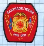 Fire Patch -Carthage / Wilna New York 3 1/2" X 3