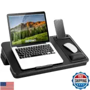 LAPGEAR Extra Large Adjustable Lap Desk with Gel Wrist Rest, Mouse Pad, Phone