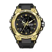 739 Watch Plate Chao Male Watch Male Student Fashion Trend Multi Functional Digital Waterproof Electronic Meter(Gold)
