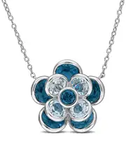 Rina Limor Silver 7.32 ct. tw. Blue Topaz - London & Blue Topaz - Sky Pendant