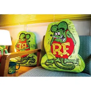 【MOONEYES】Rat Fink RF 老鼠芬克 芬克鼠 抱枕 靠枕 正反兩面 居家擺放 [ RAF578 ]