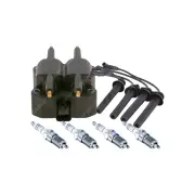 Bosch Spark Plugs Coil Lead Kit for Mini Works R50 R53 1598cc 155Kw 04-06 Nickel