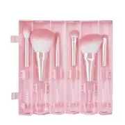 CORINGCO - Pink Roll Make Up Brush Set 6 pcs