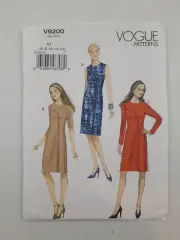Vogue Sewing Pattern 9200 V9200 Misses Lined Dress Pattern Size 6-14 NEW