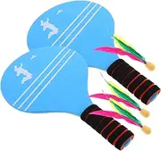 Abaodam 1 Set Badminton Racket Set of Paddles for Outdoor Games Includes Shuttlecocks Carry Bag for Backyard Beach Fun Promotes Physical Fitness Coordination