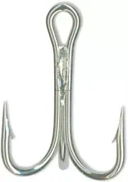 Mustad Classic Treble Hook #4/0 Ringed Eye Duratin 25/Pk 3561D-DT-4/0-25
