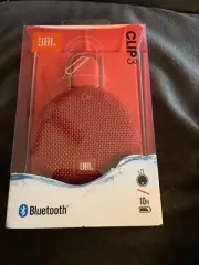 JBL Clip 3 Portable Waterproof Wireless Bluetooth Speaker - Red 10 Hr Play