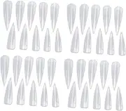 Healeved Diy Nail Art Kit 500pcs Long Nail Tips False Nails Non-toxic Odorless Nail Tips for Artists Learners