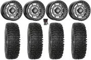 Sedona Rift 15x7 Wheels Gy 32" RC500S Sticky Tires Polaris RZR XP 1000 / PRO XP