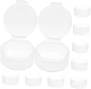 [BELLIFFY] Sleep Earplug Storage Box Portable Plastic Case Small Craft Container Earring Organizer Round Lids