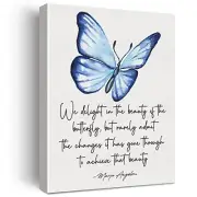Inspirational Quote We Delight in the Beauty of the Butterfly Painting Canvas