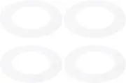 uxcell 3" ID 4.7" OD Plastic Trim Ring, 4 Pcs Ceiling Light Goof Rings Matte Circular Light Cover Lighting Fixture for Ceiling Wall Recessed Can Downlights, Translucent Matte White