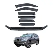 Wide Type Weather Shields + Bonnet Protector for Toyota Land Cruiser Prado 150 2018-2024