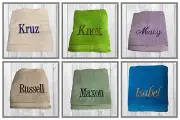 BATH TOWEL/BATH SHEET/ HAND-TOWEL SET EMBROIDERED WITH NAME