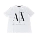 【EMPORIO ARMANI】A│X ARMANI EXCHANGE經典壓印字母LOGO造型純棉短袖T恤(XS/S/M/L/白X黑字)