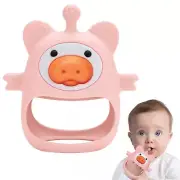 Small Pig Baby Silicone Teether Toys for Babies 0-6 Months