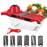 Multi-function Fruit Cutter Grater 6 Blades Slicer Cooking Tool Sets Vegetable