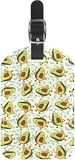 [WOSHJIUK] Luggage Tags,2 Pack Labels Suitcase Tags,Avocado Print,Luggage Tags Privacy Protection Travel Bag Tag