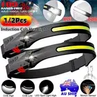 Outdoor induction COB LED Headlamp Head Torch Lamp USB Rechargeable Camping