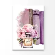 Brown Pink Shaded Perfume and Book set Print 100% Australian Made 100 x 150cm (Acrylic)