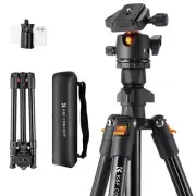 64 inch/163cm Camera Tripod,Lightweight Travel Outdoor DSLR Tripods with 360 ...