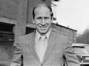 Bobby Charlton of Manchester United at the Cliff training ground i- Old Photo