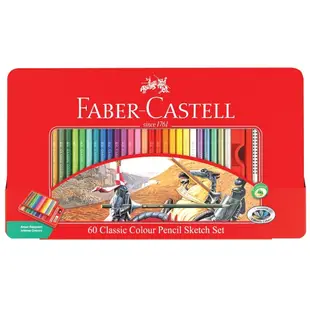 FABER-CASTELL 輝柏 油性 彩色鉛筆 油性色鉛筆 鐵盒 60色 /盒 115893