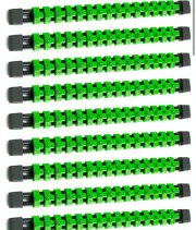 Socket Organizer Drive ABS Tools - Green Socket Holder, Premium Quality 9 Pc