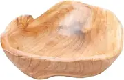 BRIGHTFUFU Wooden Fruit Bowl Salad Plate for Kitchen Dining Room Random Style