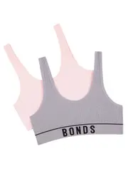 Girls Bonds 2Pk Retro Rib Crop