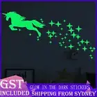 Unicorn Glow In The Dark Stars Wall Stickers Kids Bedroom Decals Decor 20 x 29cm