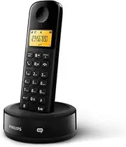 [Philips] Cordless Phone - D1651B/01 - DECT Telephone - Home Phone - Landline Connection - Answering Machine - Black