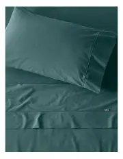 [Vue] Stonewashed Cotton Pillowcase Pair in Dusky Green