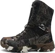 [CLSQLXYJZC] Men's Outdoor Tactical Boots, Waterproof Durable Camouflage with Zipper Oxford Cloth Military Shoes, for Desert Rubber Cushioning Outsole Hiking Shoes