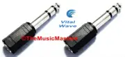2X 1/8" 3.5mm Female Jack to 1/4" Male Plug Stereo Headphone Audio Adapter VWLTW