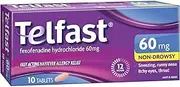 [Telfast] Hayfever Allergy Relief 60mg - Non-drowsy - For sneezing, runny nose, itchy eyes and itchy throat, 10 Tablets