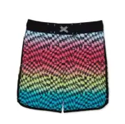 Wonder Nation Boy's Multicolor Quick Dry Check Swim Trunks Size S (6-7) NEW