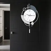 Wall Clocks for Living Room Decor Big Decorative Wall Clocks Battery Operated for Bedroom Kitchen Office Home Large Metal Wall Clock Silent Wall Clock Non Ticking,13 * 21.65 Inch White