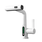 Modern Digital Bathroom Sink Faucet Single Handle Pull-Up Vanity Sink Faucet,...