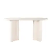 Raimon Furniture Gus Micro-Cement Coated Wooden Console Hallway Hall Table Pebble