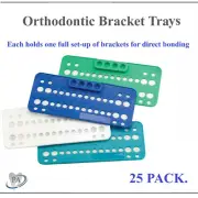 Dental Ortho Bonding Trays Bracket Trays Ortho Bracket Trays, Plastic, 25/Bx