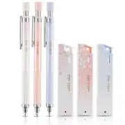 Cherry Mechanical Pencil Set with Lead, 3 pcs 0.7mm Mechanical Pencils with 3...