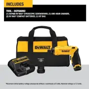 8V MAX Cordless Screwdriver Kit, Gyroscopic, 2 Batteries (DCF680N2)