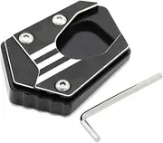 Blelsa Kickstand Plate Foot Side Stand Extension Pad Cycle Accessories CNC Aluminum Side Stand Enlarger Replacement for Cbr650R Cb650R Cbr500R Cb500F Cb500X Rx125/Sdh125T-31Ex125 Black