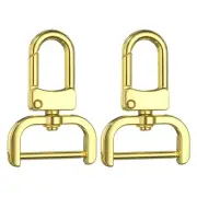 2pcs Detachable Snap Hook Swivel Clasp 1" Metal D-Rings Clasp, Gold