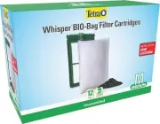 TETRA WHISPER BIO-BAG DISPOSABLE FILTER CARTRIDGES UNASSEMBLED Medium 12 PACK