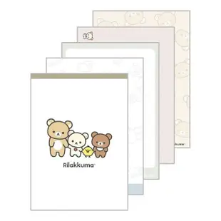 【San-X】拉拉熊 懶懶熊 彩色便條本 基礎風 牽手(Rilakkuma)