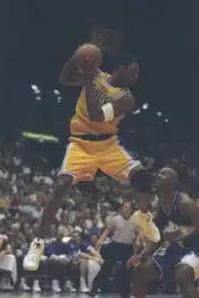 Kobe Bryant Los Angeles Lakers rebounds the ball the Utah Jazz at - Old Photo