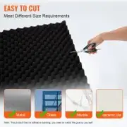 Studio Acoustic Foam Panels Set - 2 Pack, 1.2 x 0.6 x 0.05m, Soundproofing So...